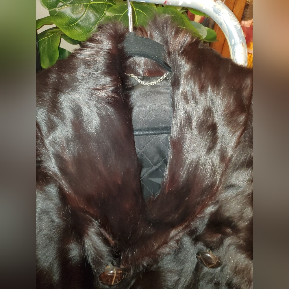 🐻🐻🐻MEN'S BLACK BEAR FUR FULL LENGTH COAT🐻🐻🐻 - Picture 16 of 16